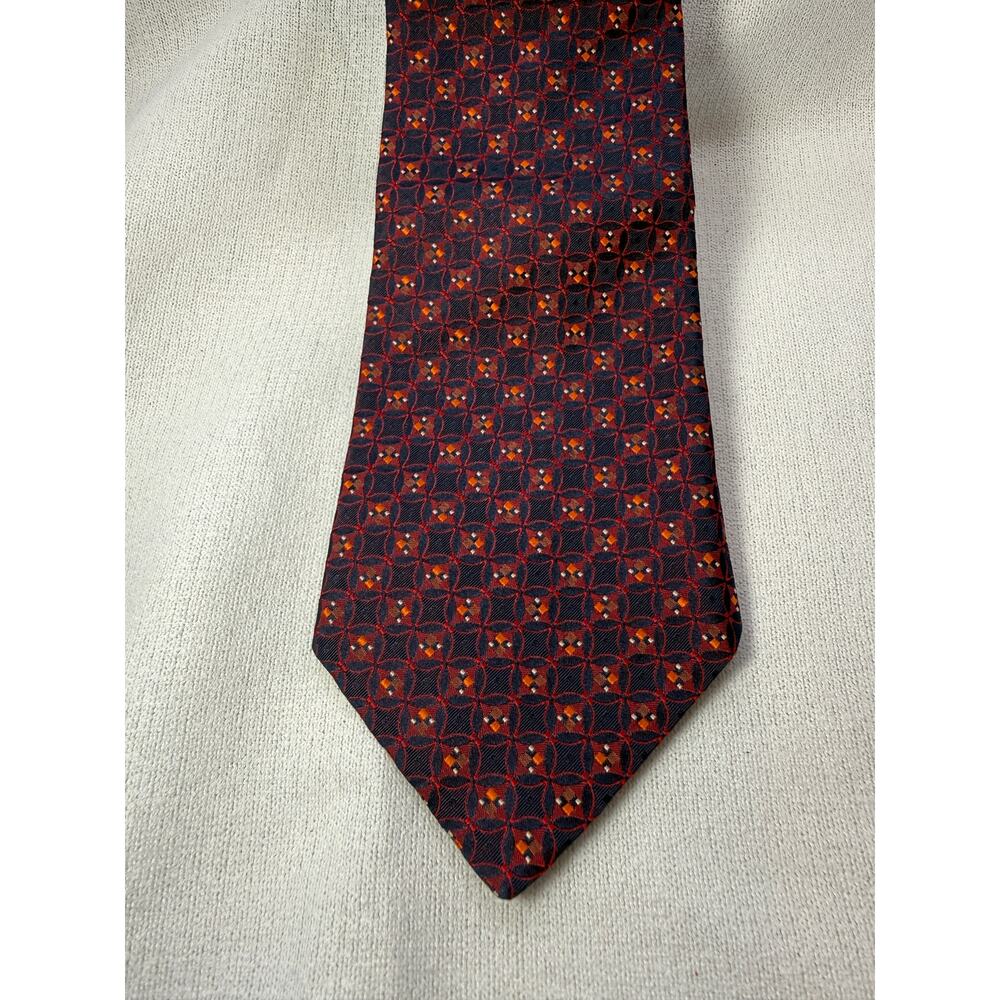 Vintage KITON  Napoli Tie -  Burgundy & Blue - Made in Italy Pristine Condition - Picture 3 of 4